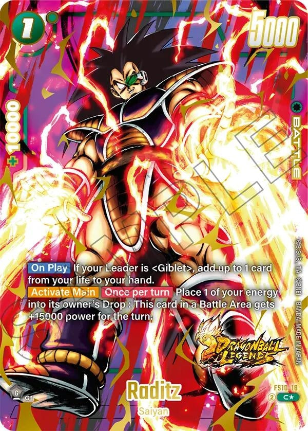 Image for Raditz (Bonus Pack Alternate Art) (FS10-16) (Starter Deck 10: Giblet) - Dragon Ball Super: Fusion World