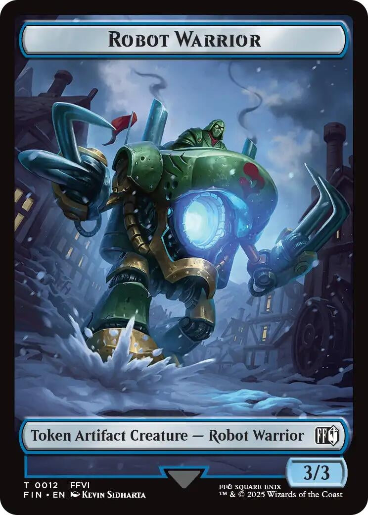 Image for Robot Warrior (0012) // Copy (0001) Double-Sided Token (12 // 1) (FINAL FANTASY) - Magic: The Gathering