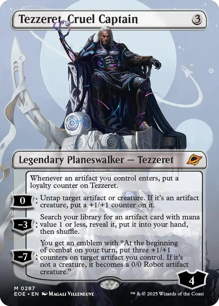 Image for Tezzeret, Cruel Captain (Borderless) (287) (Edge of Eternities) - Magic: The Gathering