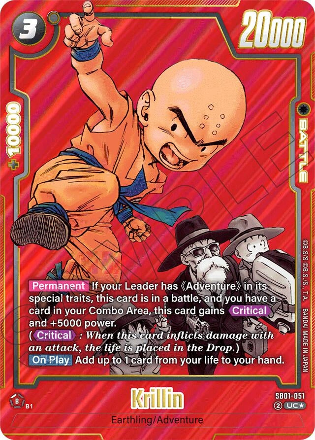 Image for Krillin - SB01-051 (Alternate Art) (SB01-051) (Manga Booster 01) - Dragon Ball Super: Fusion World