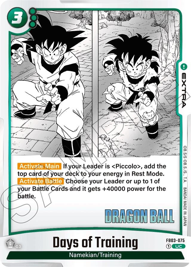 Image for Days of Training (FB03-075) (Manga Booster 01) - Dragon Ball Super: Fusion World