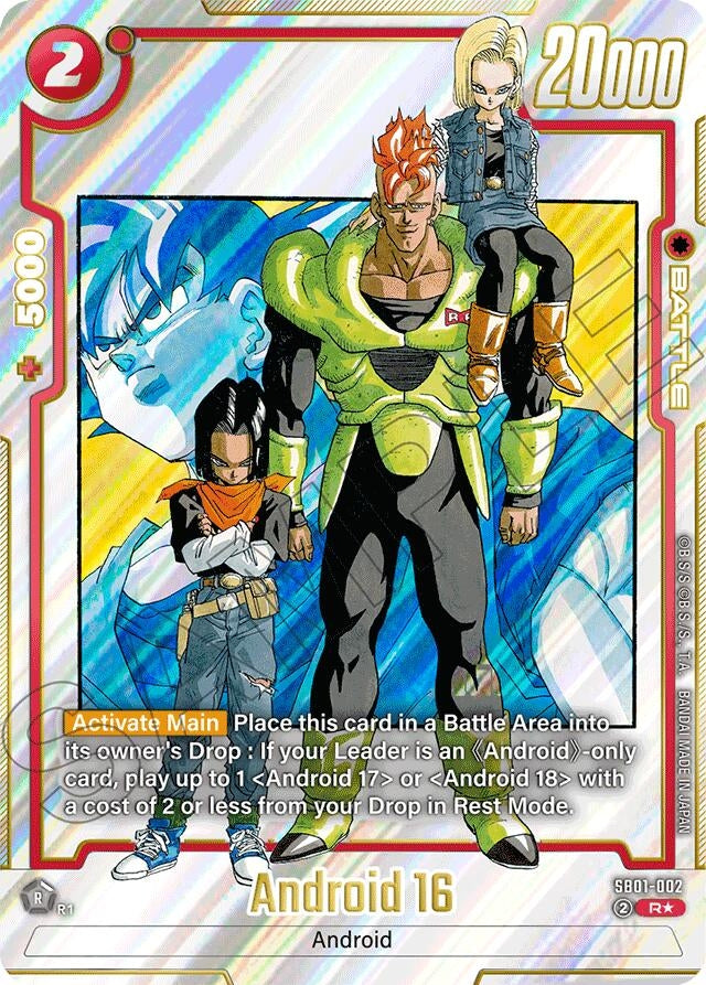 Image for Android 16 (Alternate Art) (SB01-002) (Manga Booster 01) - Dragon Ball Super: Fusion World