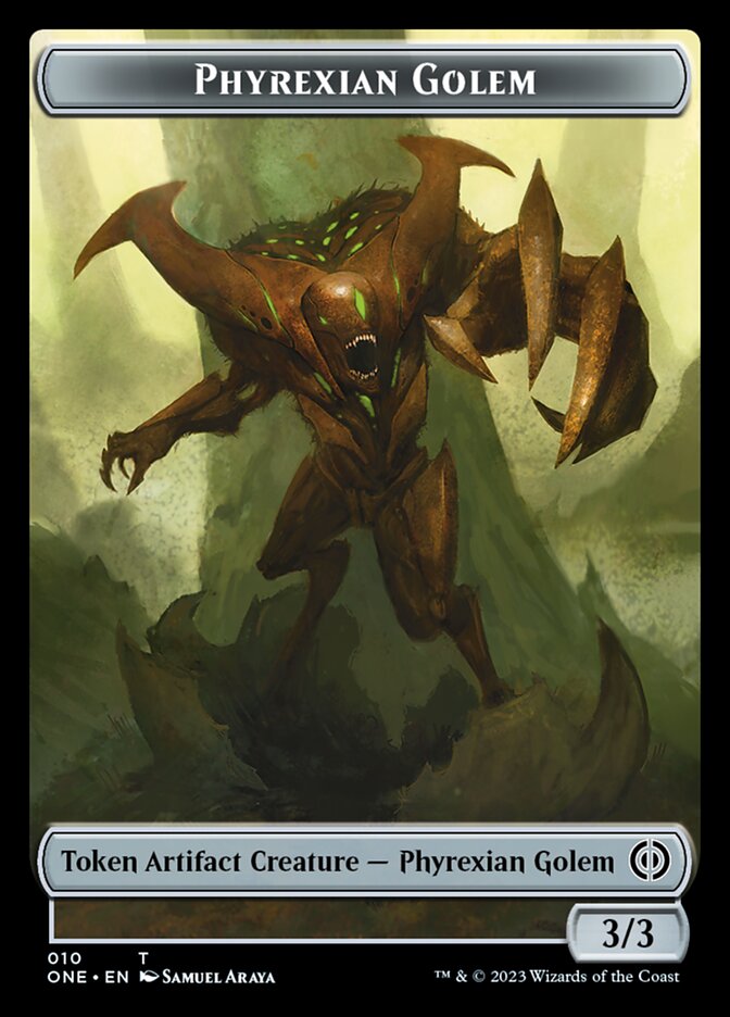 Phyrexian Golem Token [Phyrexia: All Will Be One Tokens] | Red Riot Games CA