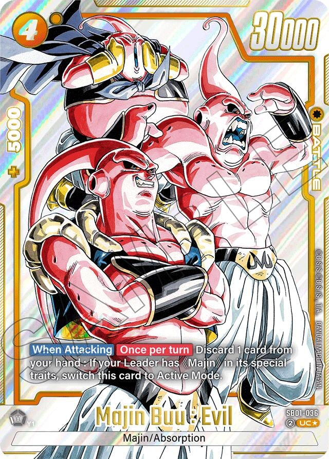 Image for Majin Buu : Evil - SB01-036 (Alternate Art) (SB01-036) (Manga Booster 01) - Dragon Ball Super: Fusion World
