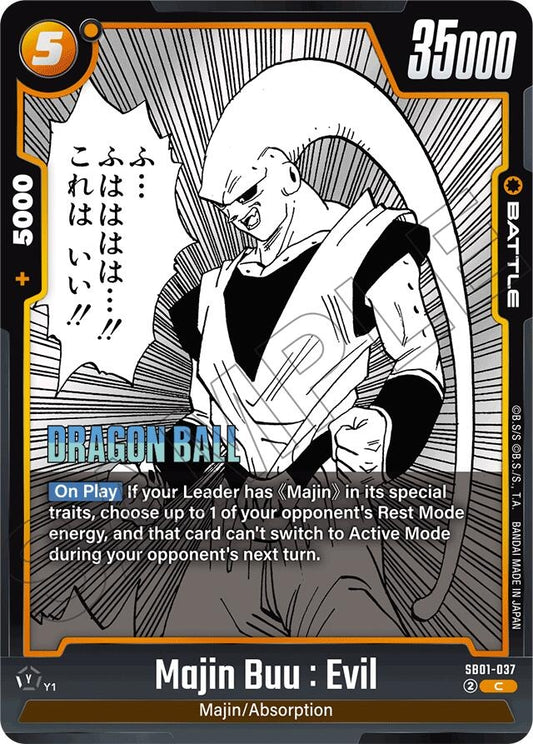 Image for Majin Buu : Evil - SB01-037 (SB01-037) (Manga Booster 01) - Dragon Ball Super: Fusion World