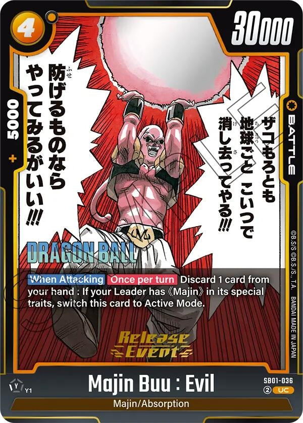 Image for Majin Buu : Evil - SB01-036 (SB01-036) - Dragon Ball Super: Fusion World