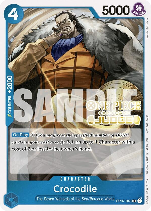 Image for Crocodile (Judge Pack Vol. 6) (OP07-040) (One Piece Promotion Cards) - One Piece Card Game
