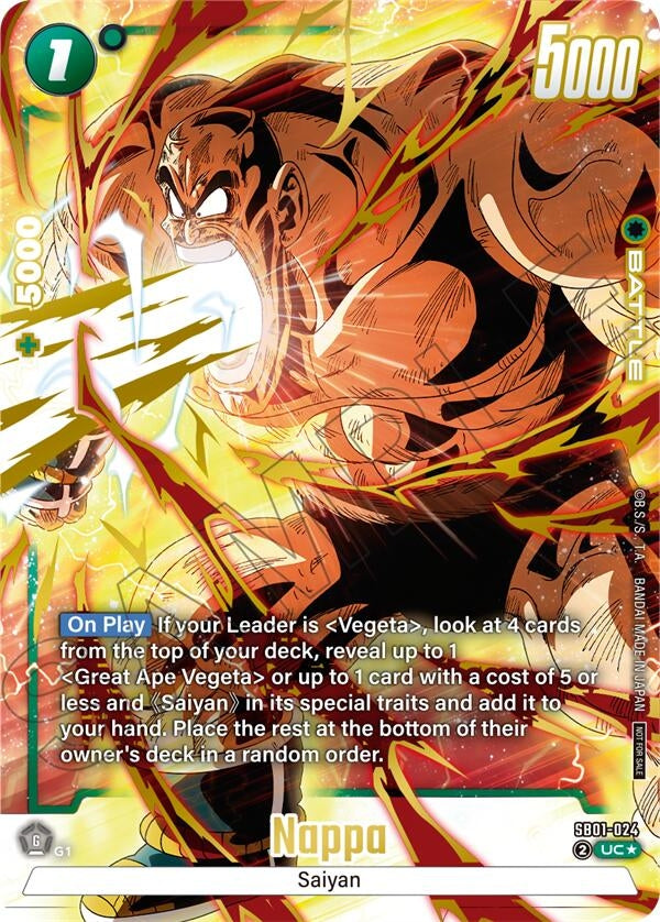 Image for Nappa (Limited Pack 02) (Alternate Art) (SB01-024) - Dragon Ball Super: Fusion World