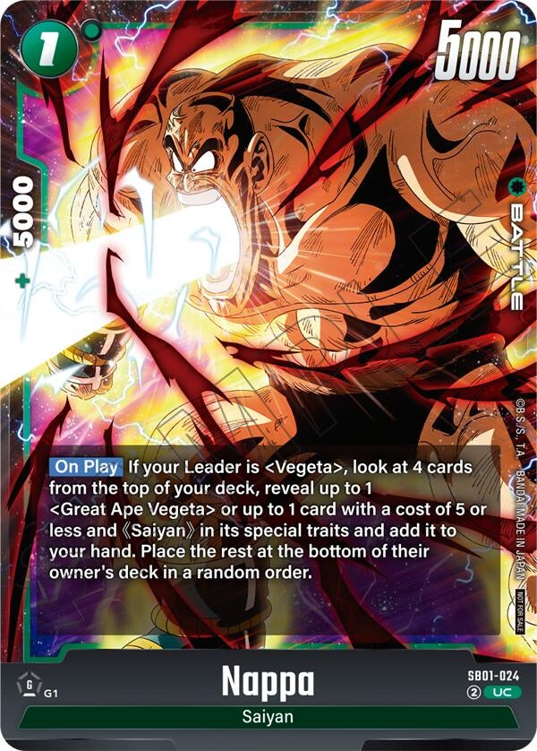 Image for Nappa (Limited Pack 02) (SB01-024) - Dragon Ball Super: Fusion World