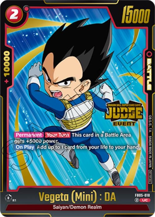 Image for Vegeta (Mini) : DA (Judge Pack (Event Judge) 04) (FB05-018) - Dragon Ball Super: Fusion World