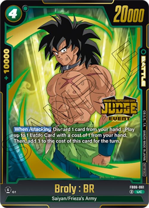 Image for Broly : BR (Judge Pack (Event Judge) 04) (FB06-061) - Dragon Ball Super: Fusion World