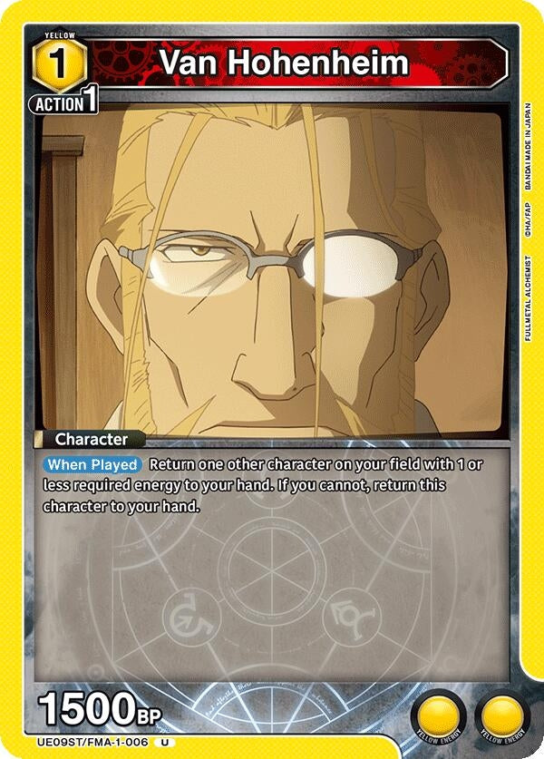 Image for Van Hohenheim (UE09ST/FMA-1-006) (UE09ST: FULLMETAL ALCHEMIST Starter Deck) - Union Arena