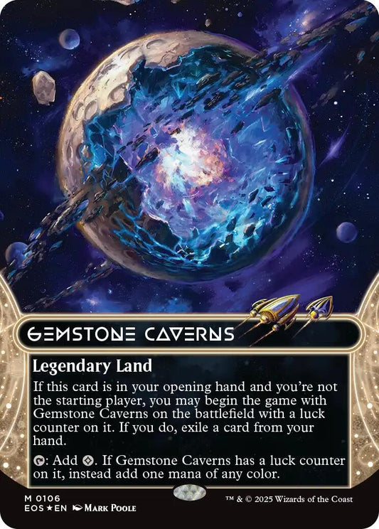 Image for Gemstone Caverns (0106) (Borderless) (Galaxy Foil) (106) (Edge of Eternities: Stellar Sights) - Magic: The Gathering