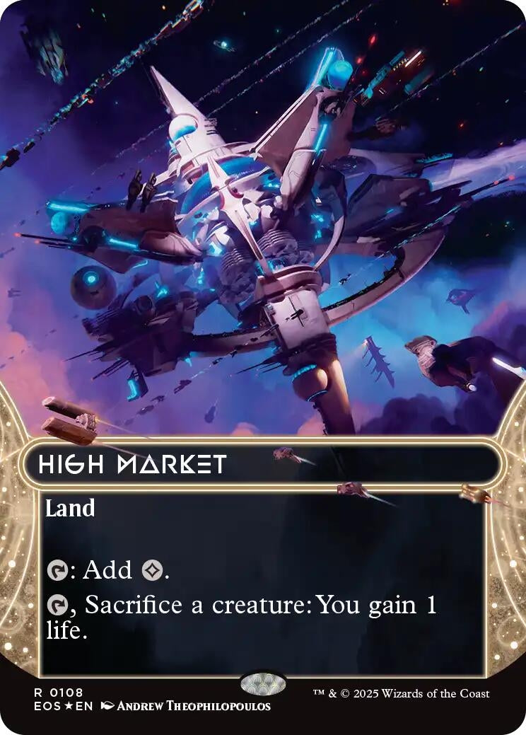 Image for High Market (0108) (Borderless) (Galaxy Foil) (108) (Edge of Eternities: Stellar Sights) - Magic: The Gathering