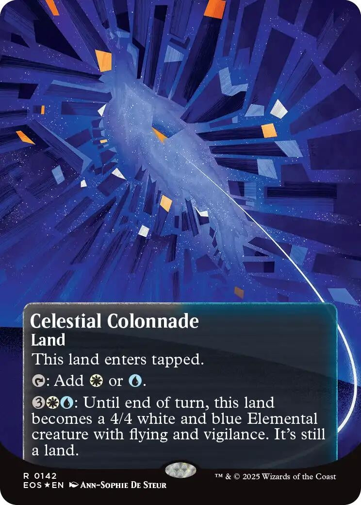 Image for Celestial Colonnade (0142) (Borderless) (Galaxy Foil) (142) (Edge of Eternities: Stellar Sights) - Magic: The Gathering