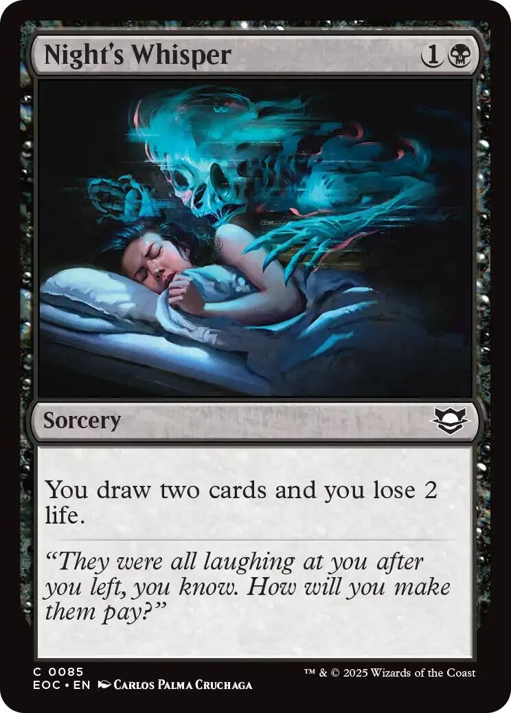 Image for Night's Whisper (85) - Magic: The Gathering