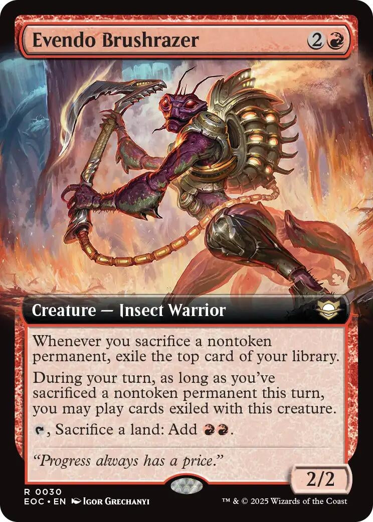 Image for Evendo Brushrazer (Extended Art) (30) - Magic: The Gathering