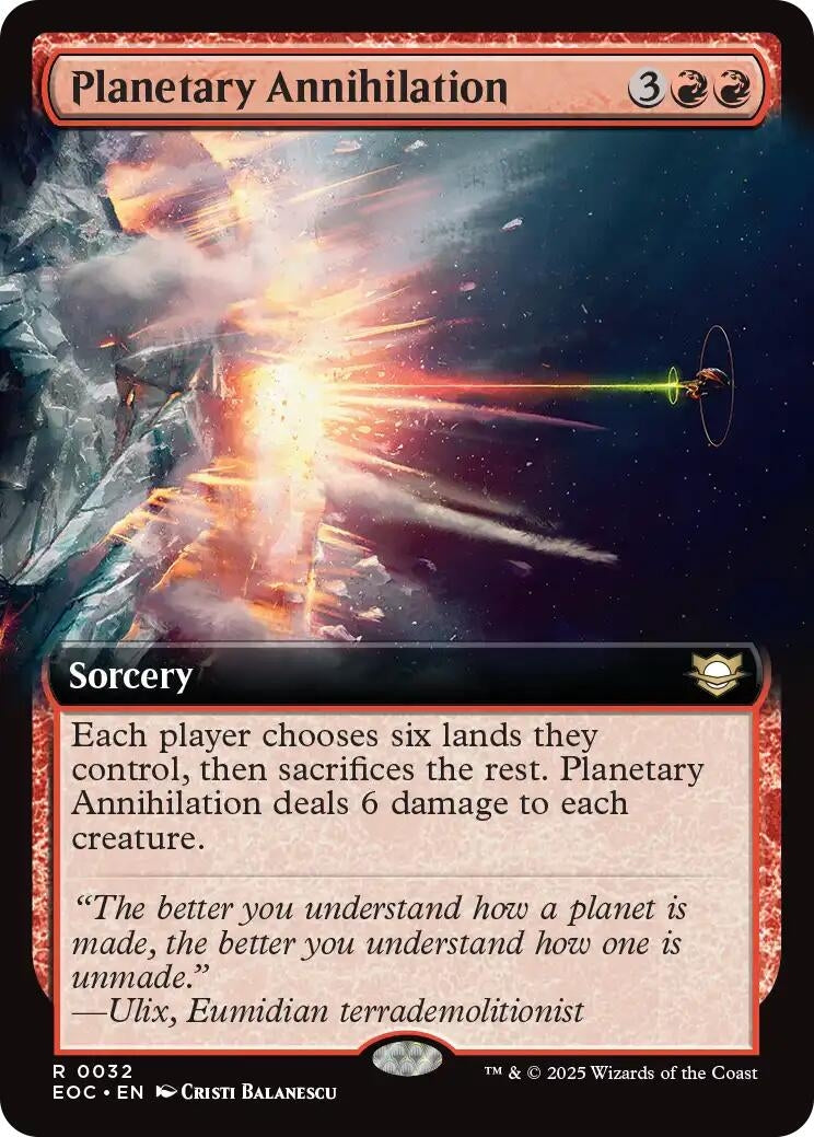 Image for Planetary Annihilation (Extended Art) (32) - Magic: The Gathering