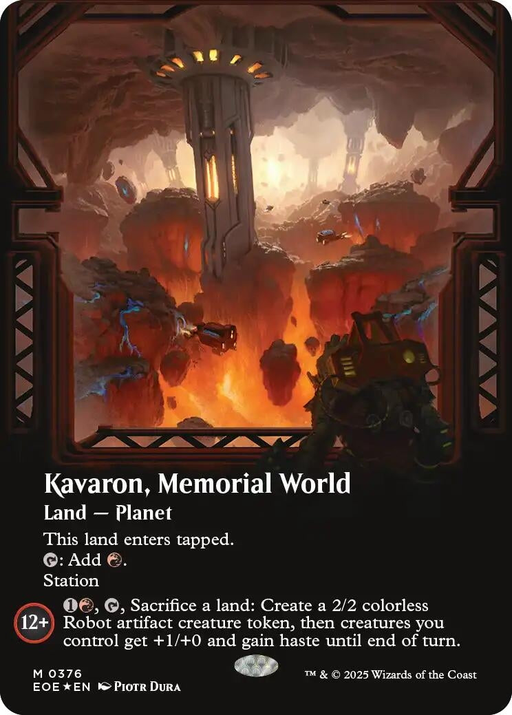 Image for Kavaron, Memorial World (Borderless) (Galaxy Foil) (376) (Edge of Eternities) - Magic: The Gathering
