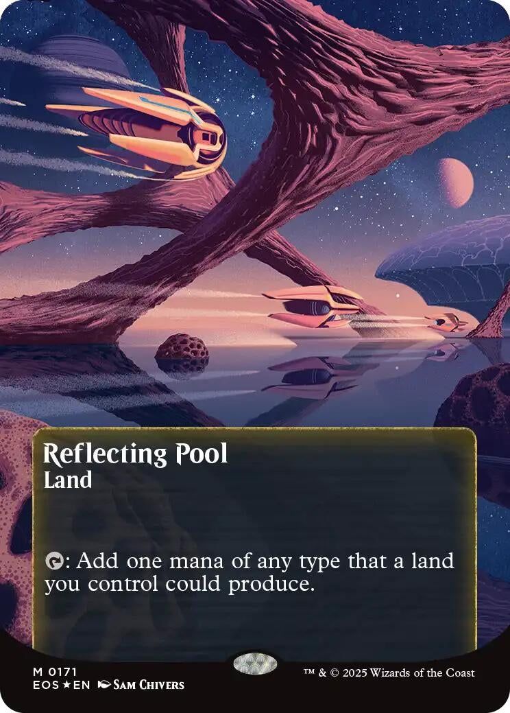 Image for Reflecting Pool (0171) (Borderless) (Galaxy Foil) (171) (Edge of Eternities: Stellar Sights) - Magic: The Gathering
