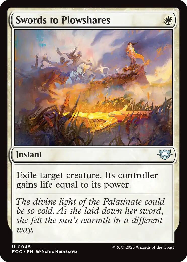 Image for Swords to Plowshares (45) - Magic: The Gathering