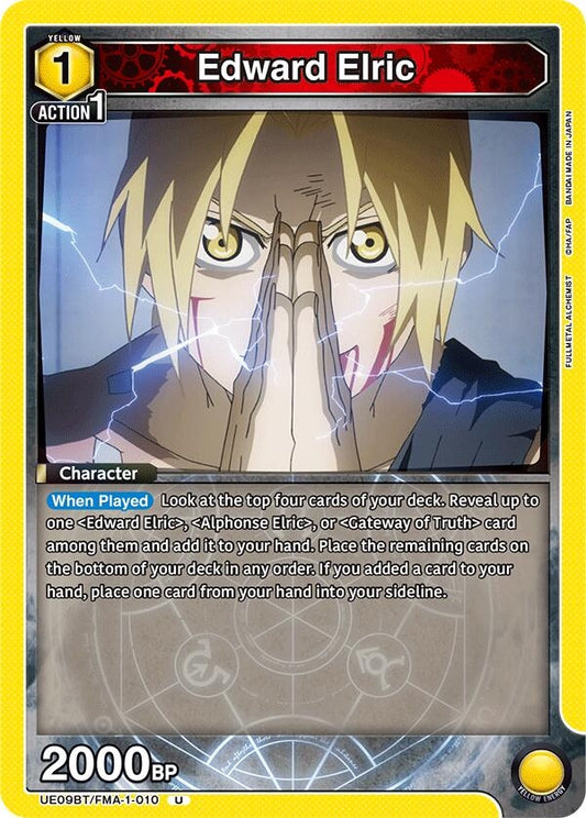 Image for Edward Elric (010) (UE09BT/FMA-1-010) (UE09BT: FULLMETAL ALCHEMIST) - Union Arena