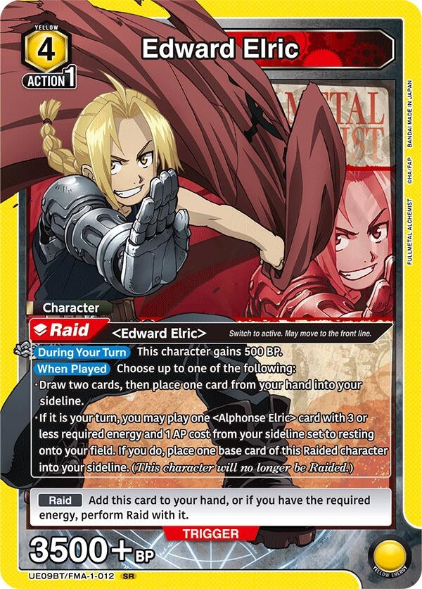 Image for Edward Elric (012) (UE09BT/FMA-1-012) (UE09BT: FULLMETAL ALCHEMIST) - Union Arena