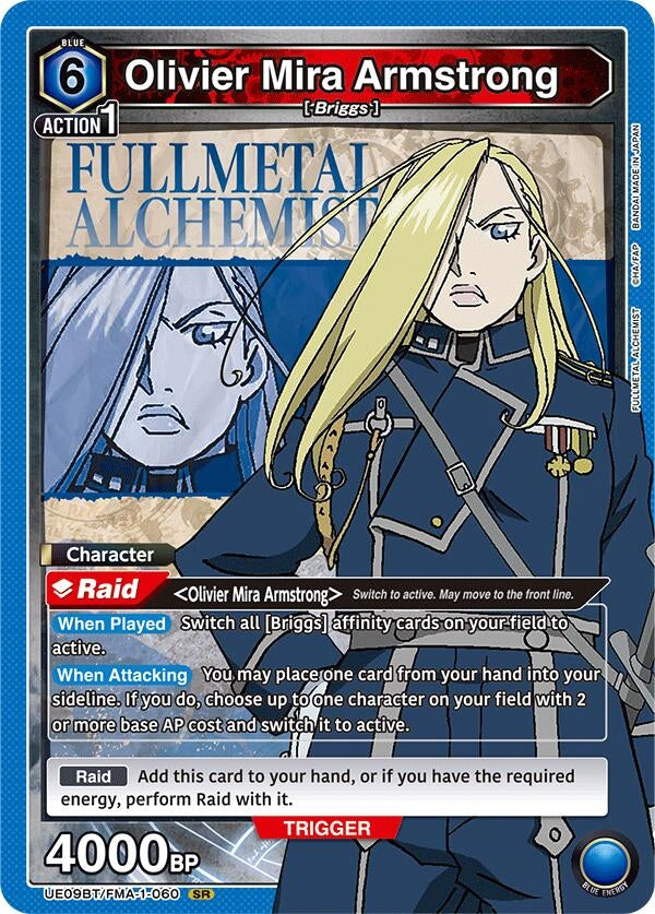 Image for Olivier Mira Armstrong (060) (UE09BT/FMA-1-060) (UE09BT: FULLMETAL ALCHEMIST) - Union Arena