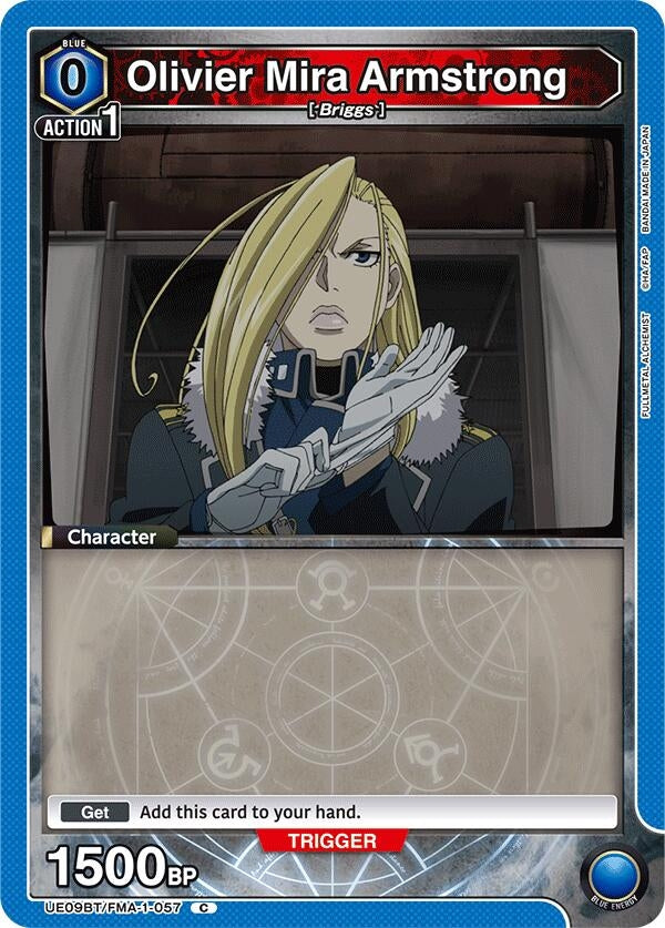 Image for Olivier Mira Armstrong (057) (Box Topper Foil) (UE09BT/FMA-1-057) (UE09BT: FULLMETAL ALCHEMIST) - Union Arena