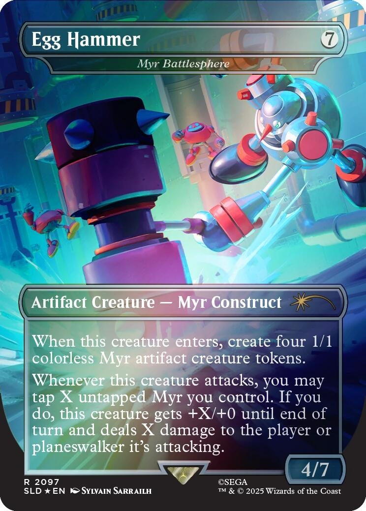 Image for Egg Hammer - Myr Battlesphere (Rainbow Foil) (2097) - Magic: The Gathering