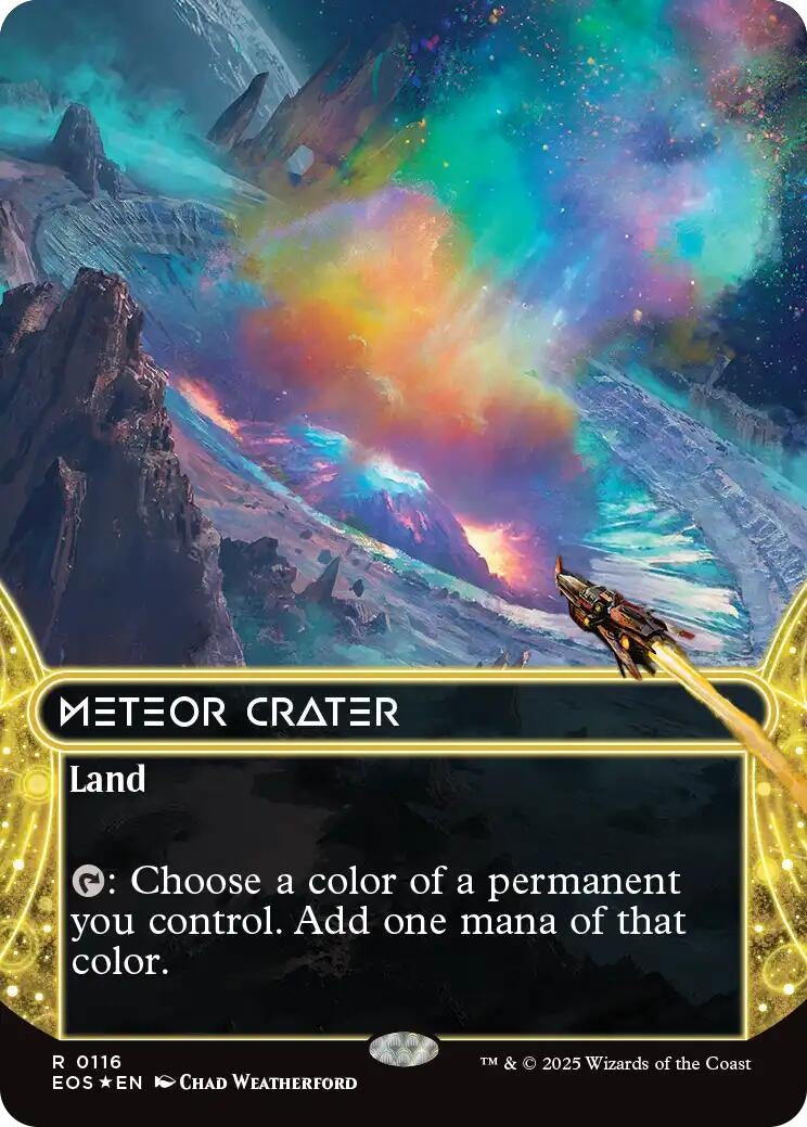 Image for Meteor Crater (0116) (Borderless) (Galaxy Foil) (116) (Edge of Eternities: Stellar Sights) - Magic: The Gathering