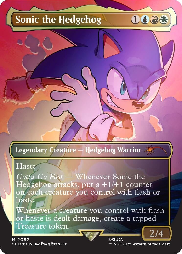 Image for Sonic the Hedgehog (Rainbow Foil) (2087) - Magic: The Gathering