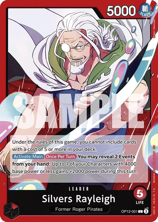 Image for Silvers Rayleigh (OP12-001) (Legacy of the Master) - One Piece Card Game