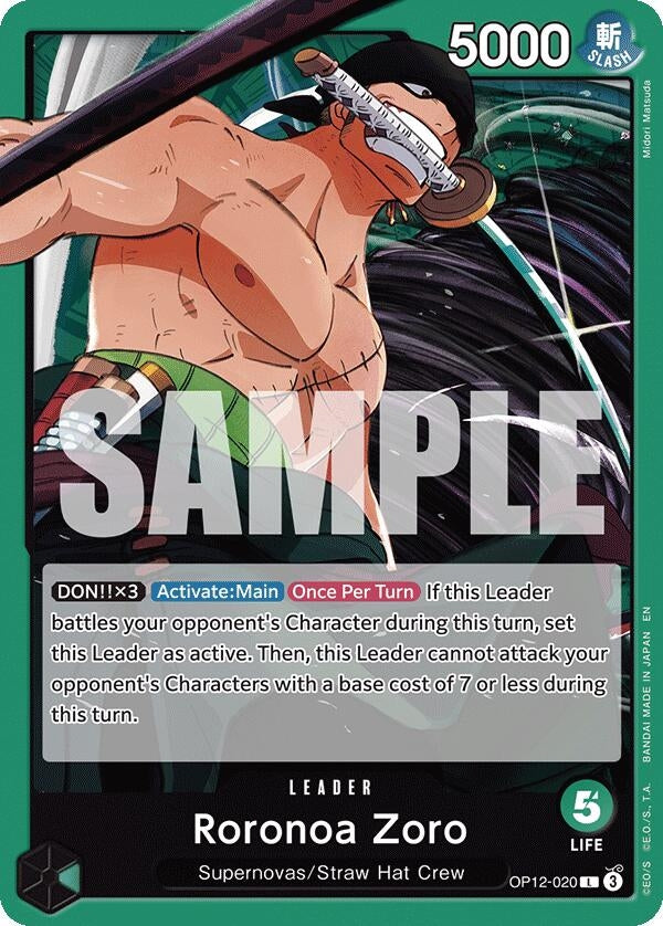 Image for Roronoa Zoro (020) (OP12-020) (Legacy of the Master) - One Piece Card Game