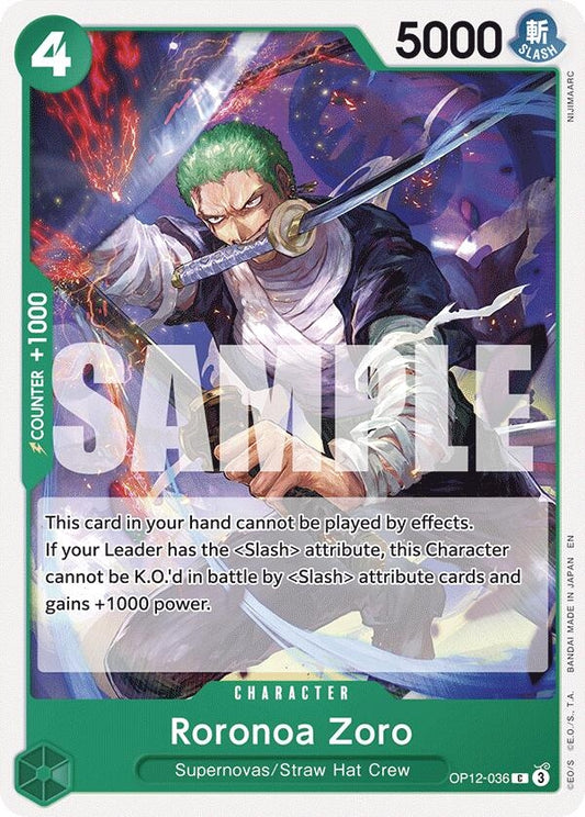 Image for Roronoa Zoro (036) (OP12-036) (Legacy of the Master) - One Piece Card Game
