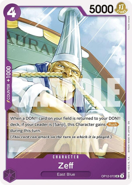 Image for Zeff (OP12-072) (Legacy of the Master) - One Piece Card Game