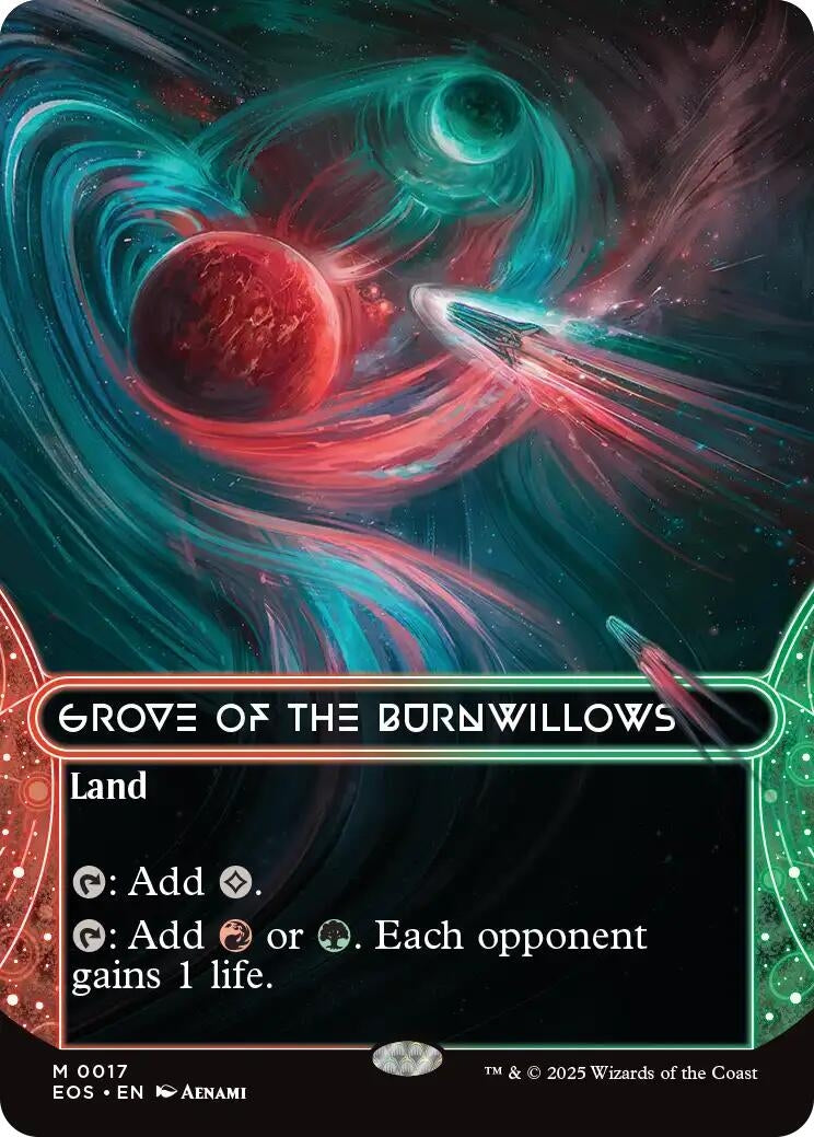 Image for Grove of the Burnwillows (0017) (Borderless) (17) (Edge of Eternities: Stellar Sights) - Magic: The Gathering
