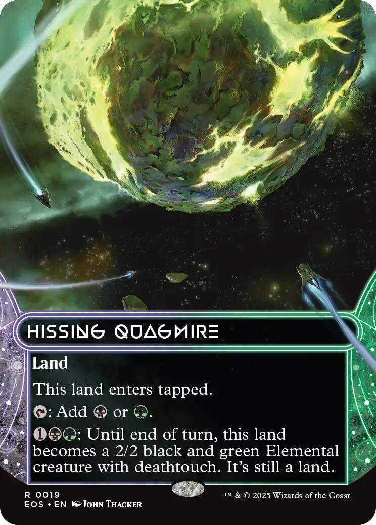Image for Hissing Quagmire (0019) (Borderless) (19) (Edge of Eternities: Stellar Sights) - Magic: The Gathering