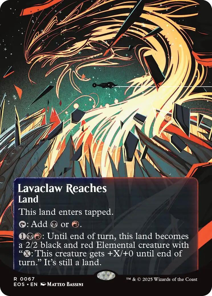 Image for Lavaclaw Reaches (0067) (Borderless) (67) (Edge of Eternities: Stellar Sights) - Magic: The Gathering