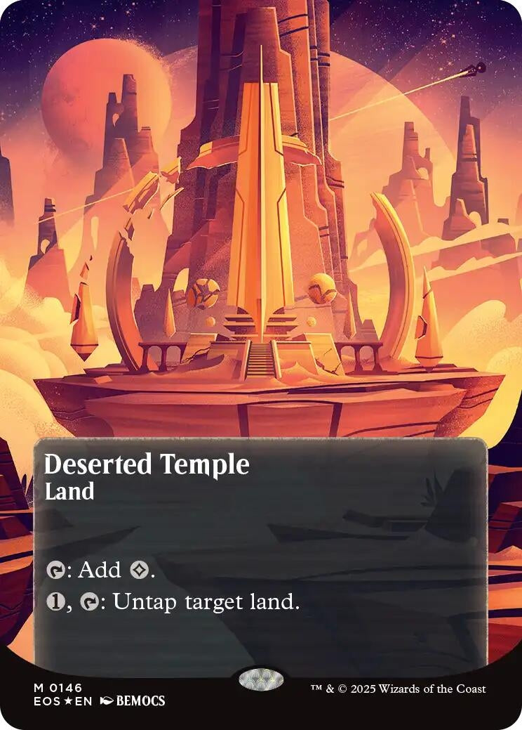 Image for Deserted Temple (0146) (Borderless) (Galaxy Foil) (146) (Edge of Eternities: Stellar Sights) - Magic: The Gathering