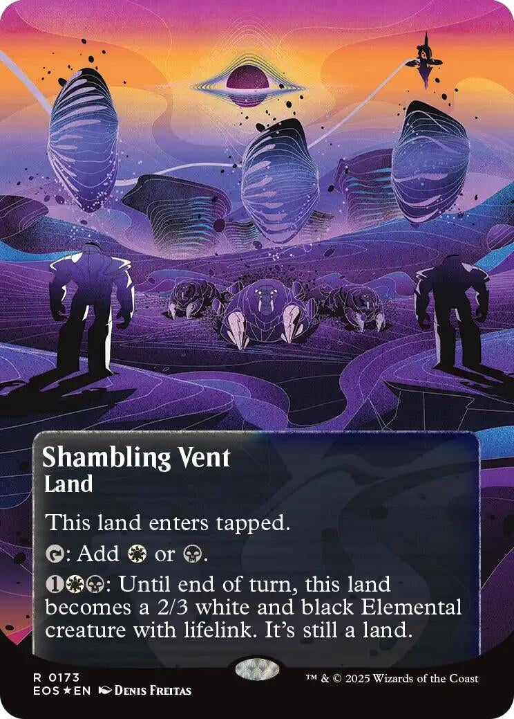 Image for Shambling Vent (0173) (Borderless) (Galaxy Foil) (173) (Edge of Eternities: Stellar Sights) - Magic: The Gathering