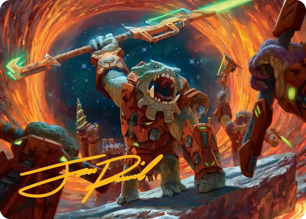 Image for Frontline War-Rager Art Card (Gold-Stamped Signature) (16) - Magic: The Gathering