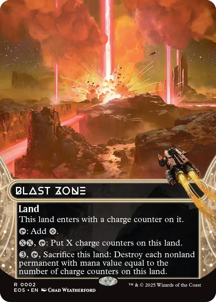 Image for Blast Zone (0002) (Borderless) (2) (Edge of Eternities: Stellar Sights) - Magic: The Gathering