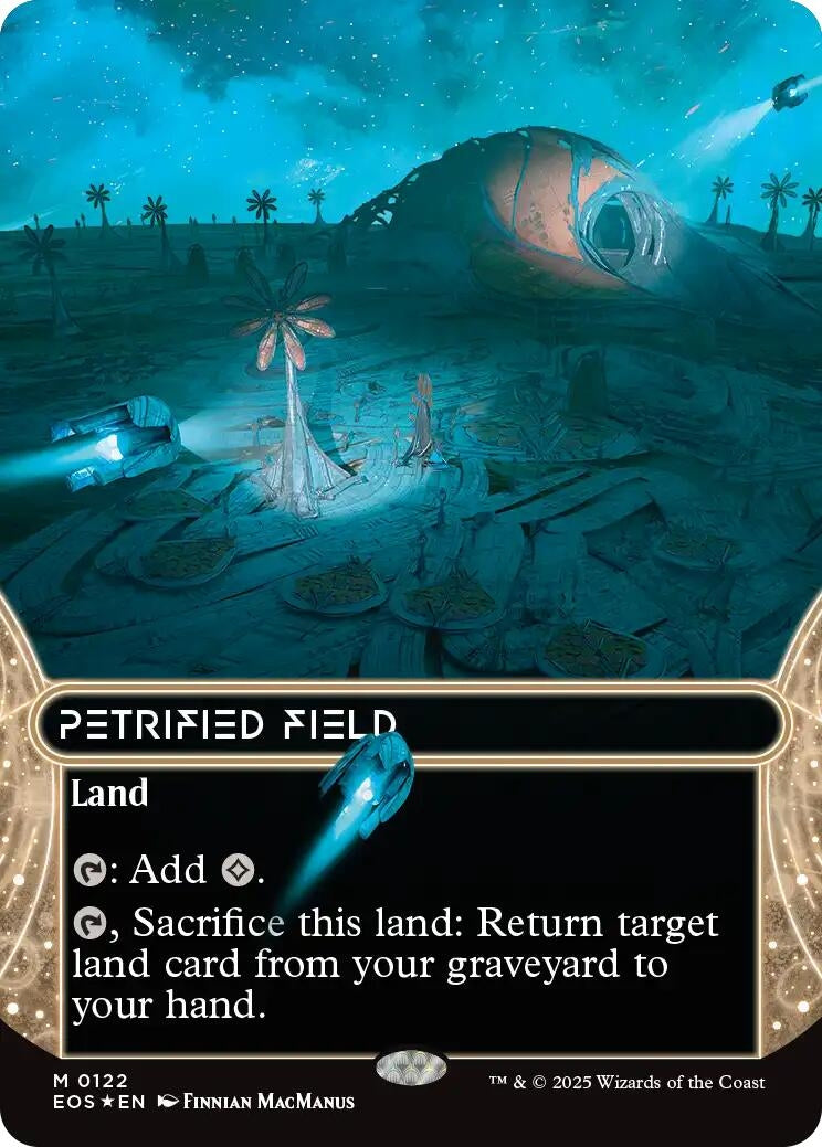 Image for Petrified Field (0122) (Borderless) (Galaxy Foil) (122) (Edge of Eternities: Stellar Sights) - Magic: The Gathering