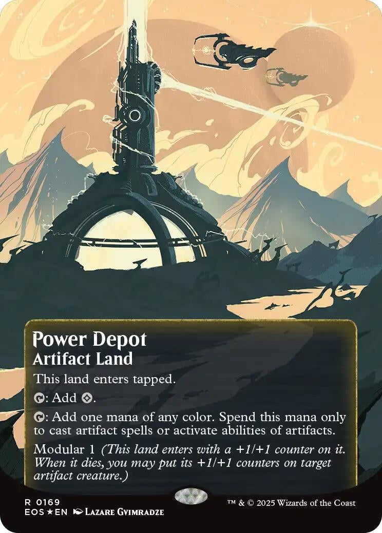 Image for Power Depot (0169) (Borderless) (Galaxy Foil) (169) (Edge of Eternities: Stellar Sights) - Magic: The Gathering