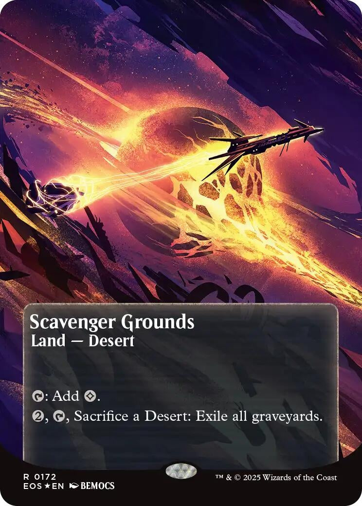 Image for Scavenger Grounds (0172) (Borderless) (Galaxy Foil) (172) (Edge of Eternities: Stellar Sights) - Magic: The Gathering