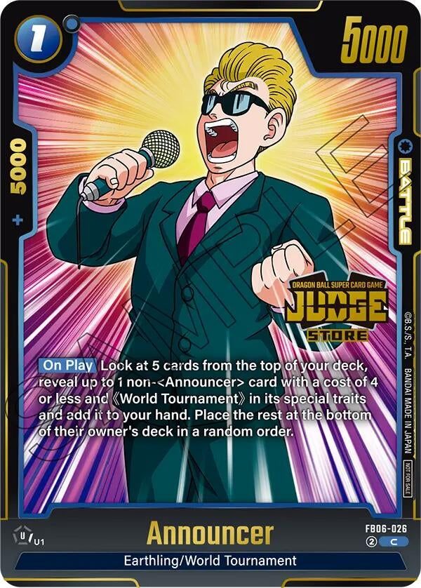 Image for Announcer (Judge Pack (Store Judge) 04) (FB06-026) - Dragon Ball Super: Fusion World