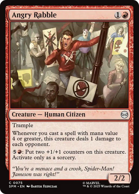 Image for Angry Rabble (75) (Marvel's Spider-Man) - Magic: The Gathering