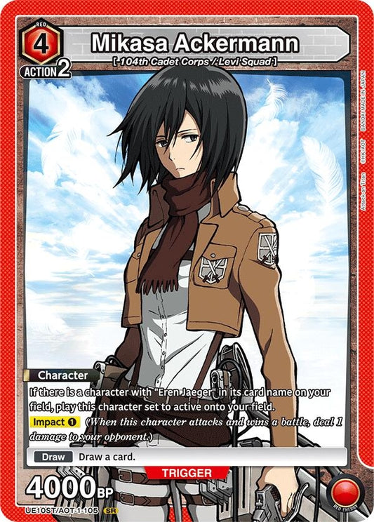 Image for Mikasa Ackermann (105) (UE10ST/AOT-1-105) (UE10ST: Attack on Titan Starter Deck) - Union Arena