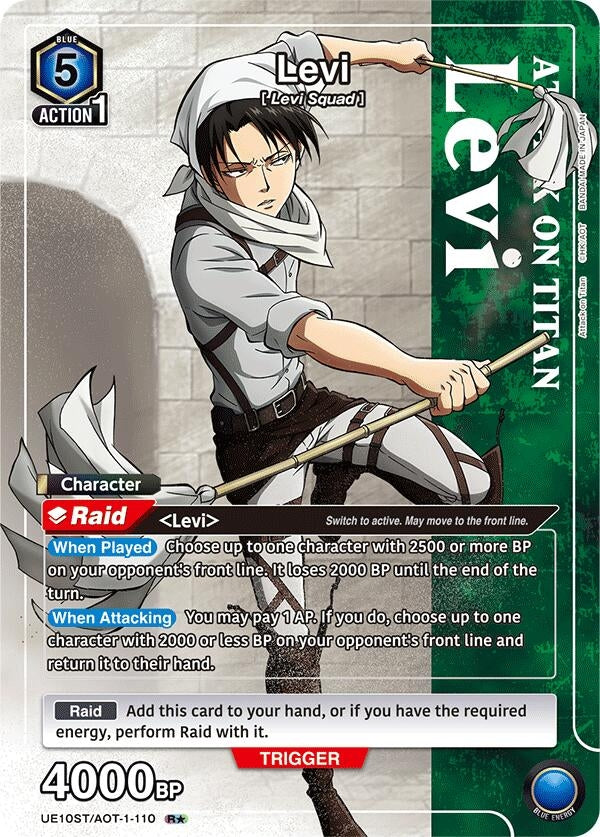 Image for Levi (R*) (UE10ST/AOT-1-110) (UE10ST: Attack on Titan Starter Deck) - Union Arena